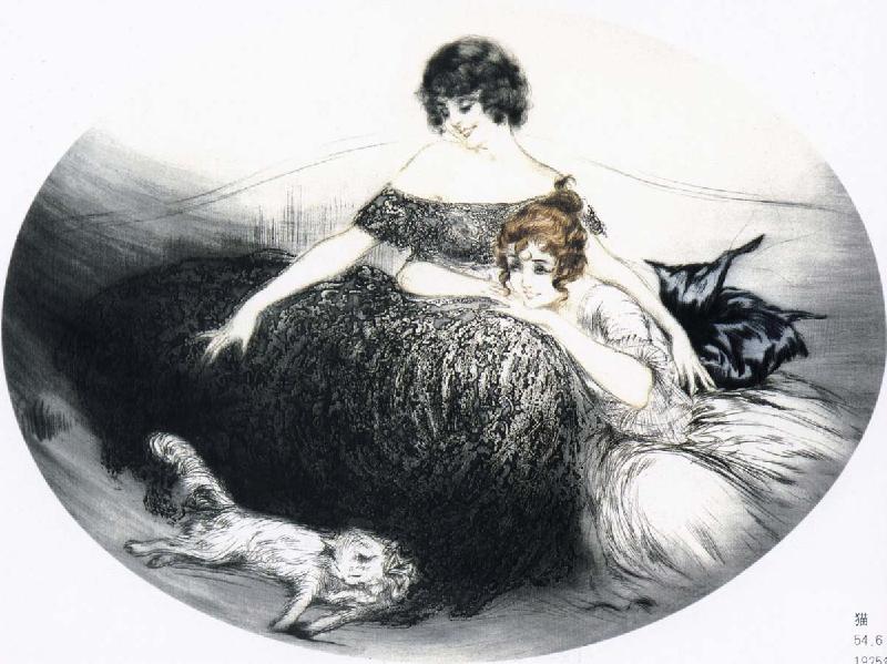 Louis Lcart Cat oil painting image